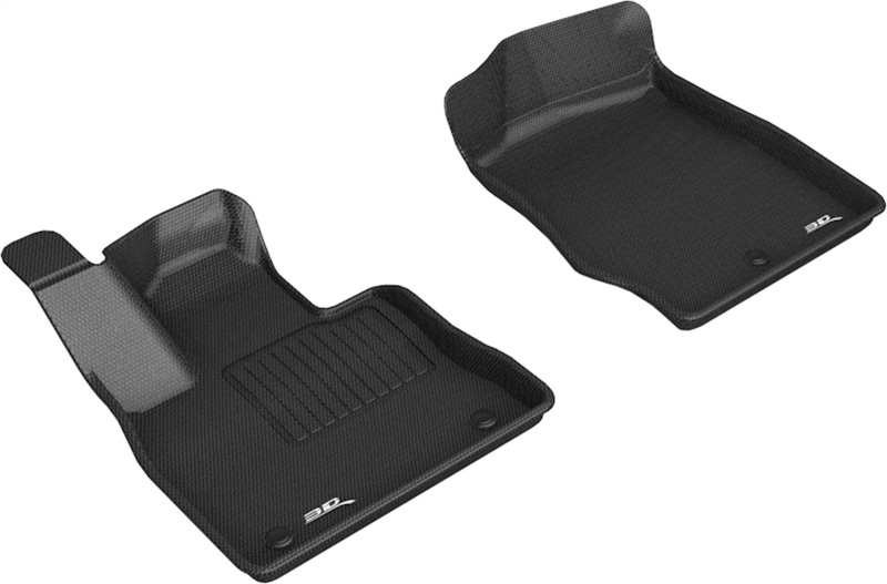 Ford Police Interceptor Utility Floor Mats - Front - 3D MAXpider - Kagu - Black - `20-`24